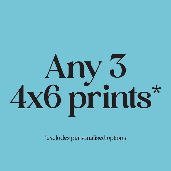 Any 3 4x6 Prints, Gallery Wall Art - Set Of 3 Prints, Unframed