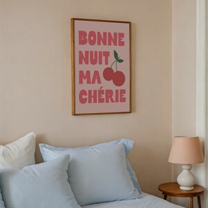 Bonne Nuit Ma Chérie Wall Art: Bold Bedroom Decor image 6