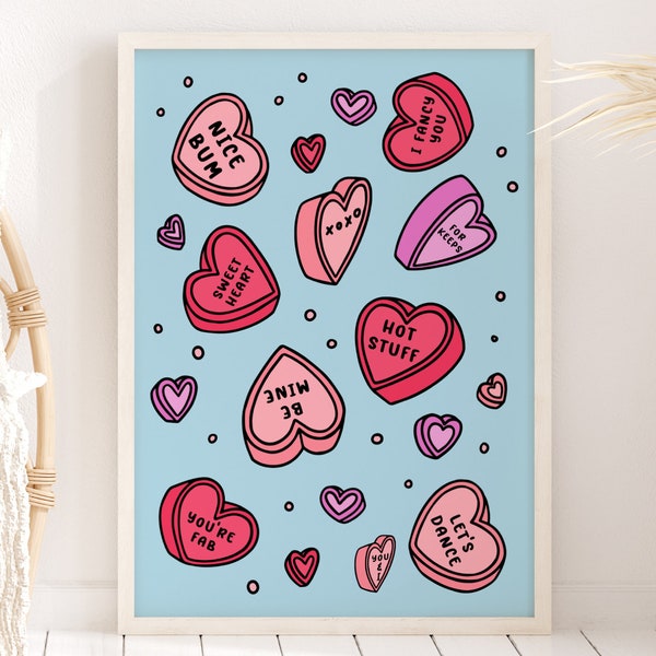 Colourful Prints, Love Print, Unframed 4x6/5x7/8x10/A6/A5/A4/A3/A2/A1, Bright Art Print, Bedroom/Bathroom/Kitchen/Living Room/Hallway