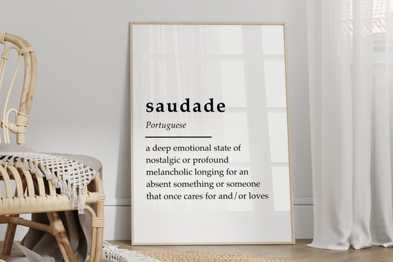 Saudade Definition Recessed Framed Print by Wise Magpie Prints