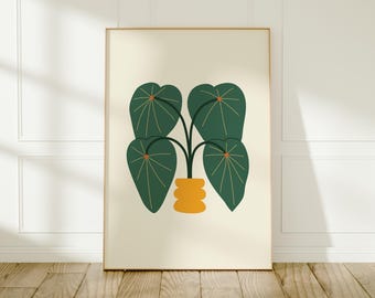 House Plant Art Print: Neutral Botanical Wall Decor