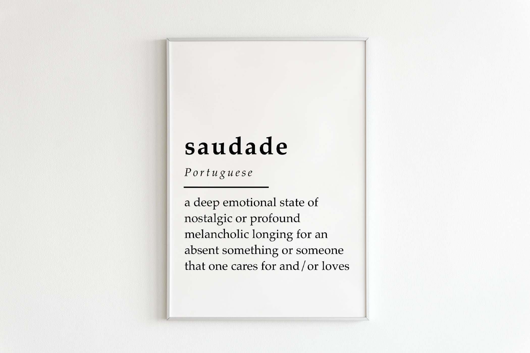 Saudade - Portuguese Word Definition Pin for Sale by Everyday Inspiration