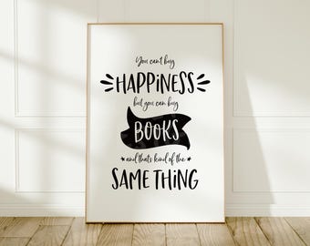 Regalo para amantes de los libros: Cuadro decorativo con cita literaria.