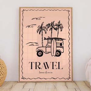 Stampa di viaggio, serie L'amour De Ma Vie, senza cornice A4-A1, 8x10-24x36, regalo di viaggio avventuroso, bagno/camera da letto/soggiorno