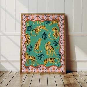 Maximalist Cheetah Art Print: Colourful Jungle Wall Art Available In 16 Sizes