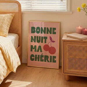 Bonne Nuit Ma Chérie Wall Art: Bold Bedroom Decor image 5
