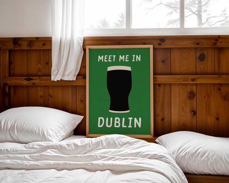 Green Dublin Art Print: Guinness Wall Art Available In 16 Sizes image 1