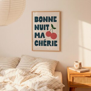 Bonne Nuit Ma Chérie Wall Art: Bold Bedroom Decor image 7