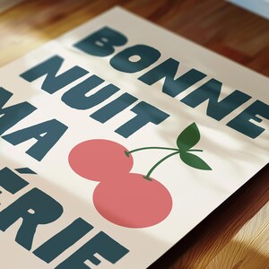 Bonne Nuit Ma Chérie Wall Art: Bold Bedroom Decor image 4