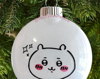 Chiic kawa kawaii anime inspired Christmas ornament: Shatterproof Plastic disc