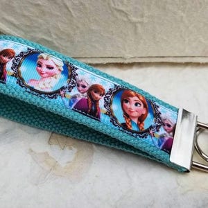 Elsanna Keychains Frozen, Anna and Elsa, Key Fob, Keychain, Wristlet - Etsy