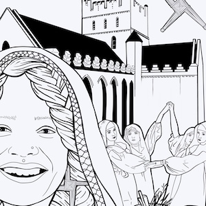 Brigid, Bridget, Saint, Goddess, Colouring Page & Story *DIGITAL DOWNLOAD*