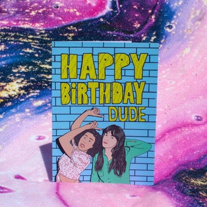 Carte d'anniversaire Broad City, joyeux anniversaire Broad City, fan art Broad City, carte de voeux Broad City, joyeux anniversaire mec, fronde