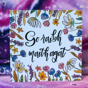 Go raibh maith agat / Gracias Tarjeta de Saludos Idioma Irlandés Gaeilge