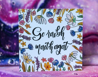 Go raibh maith agat / Thank you Greetings Card Irish Language Gaeilge