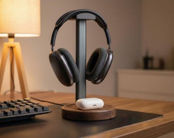 2-in-1 Gaming Controller Stand & Headphone Holder, Desktop Headset Stand, Gamer Desk Organizer for Game Controllers PC Earphone Accessories