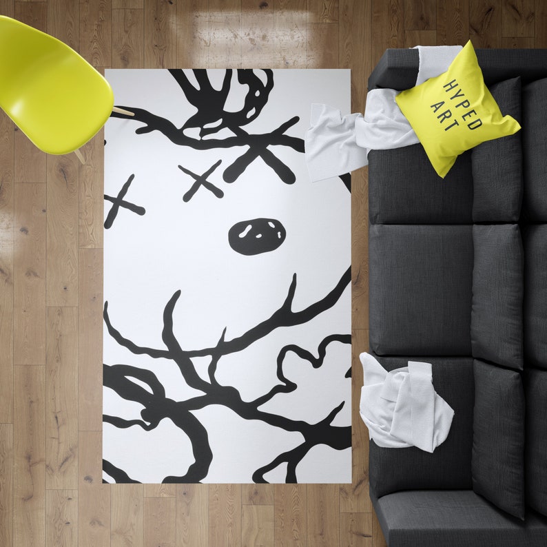 KAWS X Snoopy Area Rug Hypebeast Decor Hypebeast Carpet Etsy