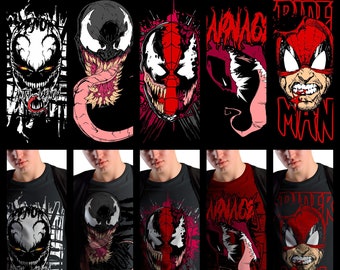 5 Spiderman, venom, carnage and variants vectors, high resolution PDF, SVG and PNG files