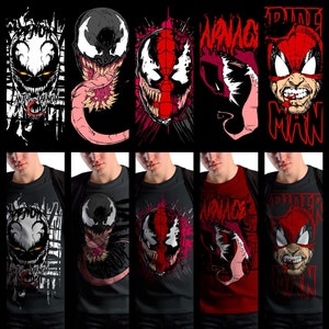 5 Spiderman, venom, carnage and variants vectors, high resolution PDF, SVG and PNG files