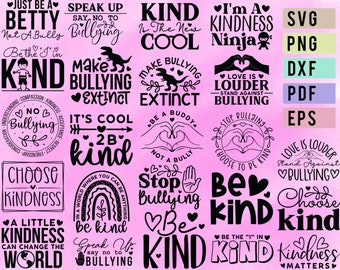 Anti Bullying SVG Bundle 25 designs