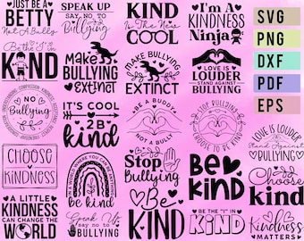 Anti Bullying SVG Bundle 25 designs