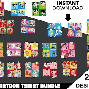 Cartoon-PNG-Bundle, Cartoon-Tshirt-Bundle, PNG-Dateien