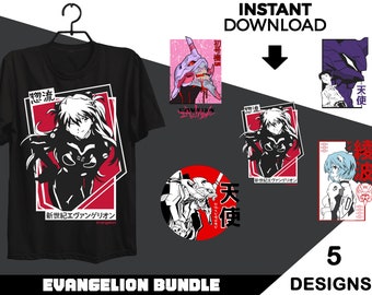 Evangelion Anime SVG bundle, Manga SVG bundle, Japanese Bundle, PDF Files