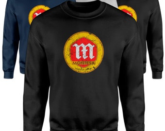 Sweatshirt Montesa Vintage Kult old Logo Motorrad Biker Motorradfahrer