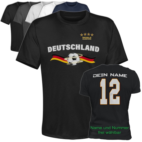 T-Shirt Fussball Deutschland bis 8XL Wunschtext Trikot Übergrössen