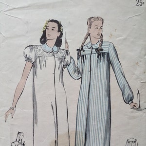 Butterick 3116 | Bust 38 | Nightgown | Vintage 1940s Sewing Pattern