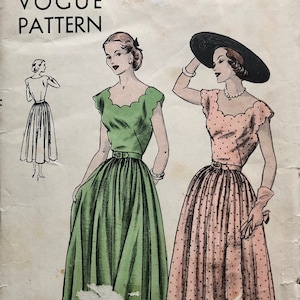 Vogue 6392 | Bust 30 | Dress | Vintage 1940s Sewing Pattern