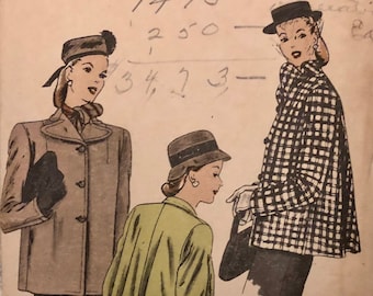 Vogue 5396 | Bust 30 | Jacket | Vintage 1940s Sewing Pattern