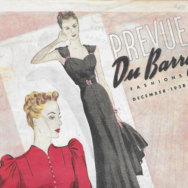 Vintage 1930s DuBarry Sewing Pattern Booklet Flyer Catalogue December 1938 - PDF DOWNLOAD