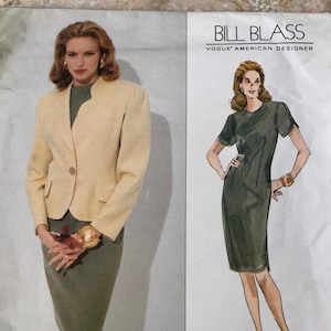 Vogue American Designer 1115 | Bust 30.5-32.5 | Dress and Jacket by Bill Blass | Vintage 1990s Sewing Pattern