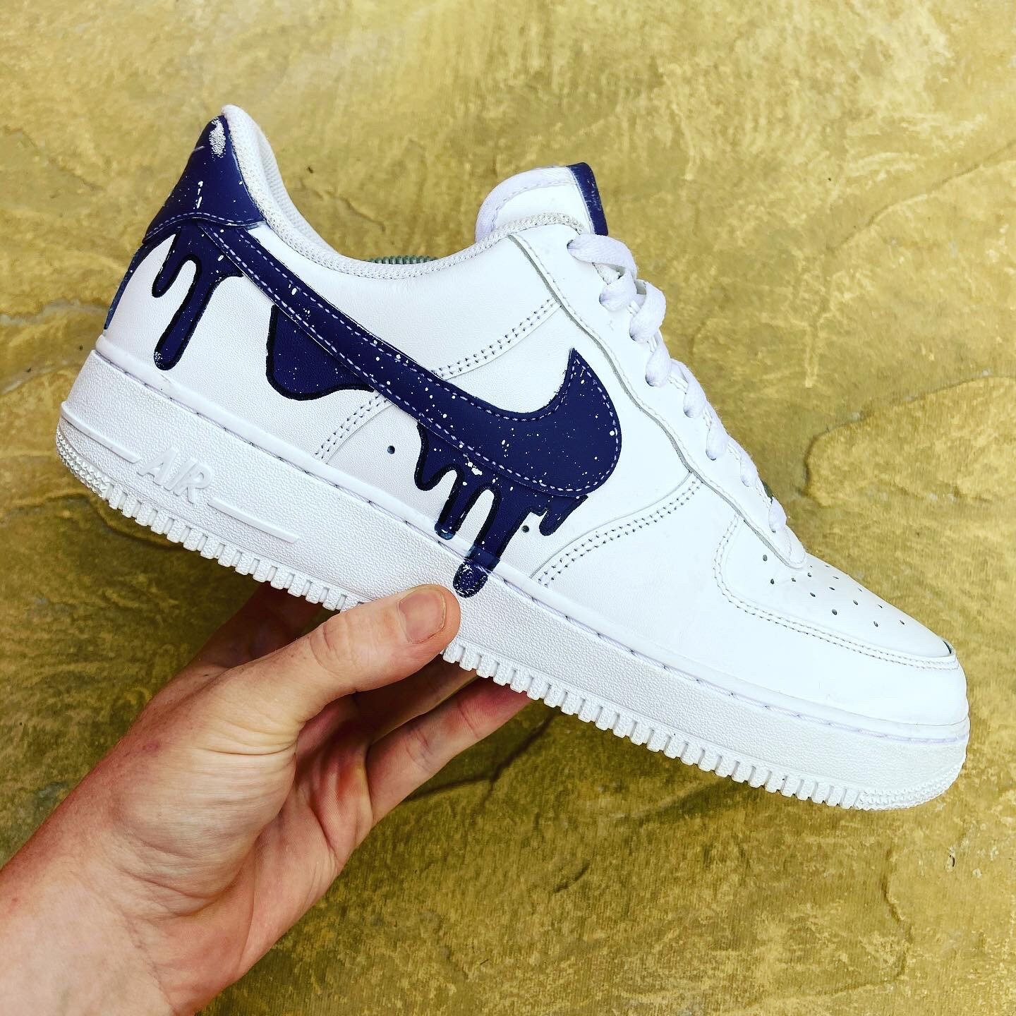 custom air force 1 dripping swoosh