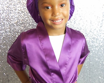 Girls Satin Robes/Children’s Robes/Spa Party/Baby Robes/Spa Robes/Birthday Party/Kids Robes/Custom Robes/Flower Girl/Birthday Girl