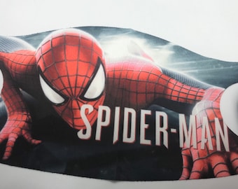 Spider-Man / Spider Man Face Mask / Spider Man Mask / Máscara para niños / Máscara facial para niños / Lavable / Reutilizable
