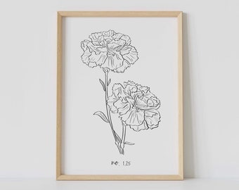Custom Birth Flower Digital Print