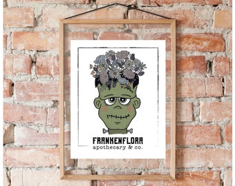 Frankenflora Apothecary & Co. - Art Print - Wall Decor - 5x7 - 8x10