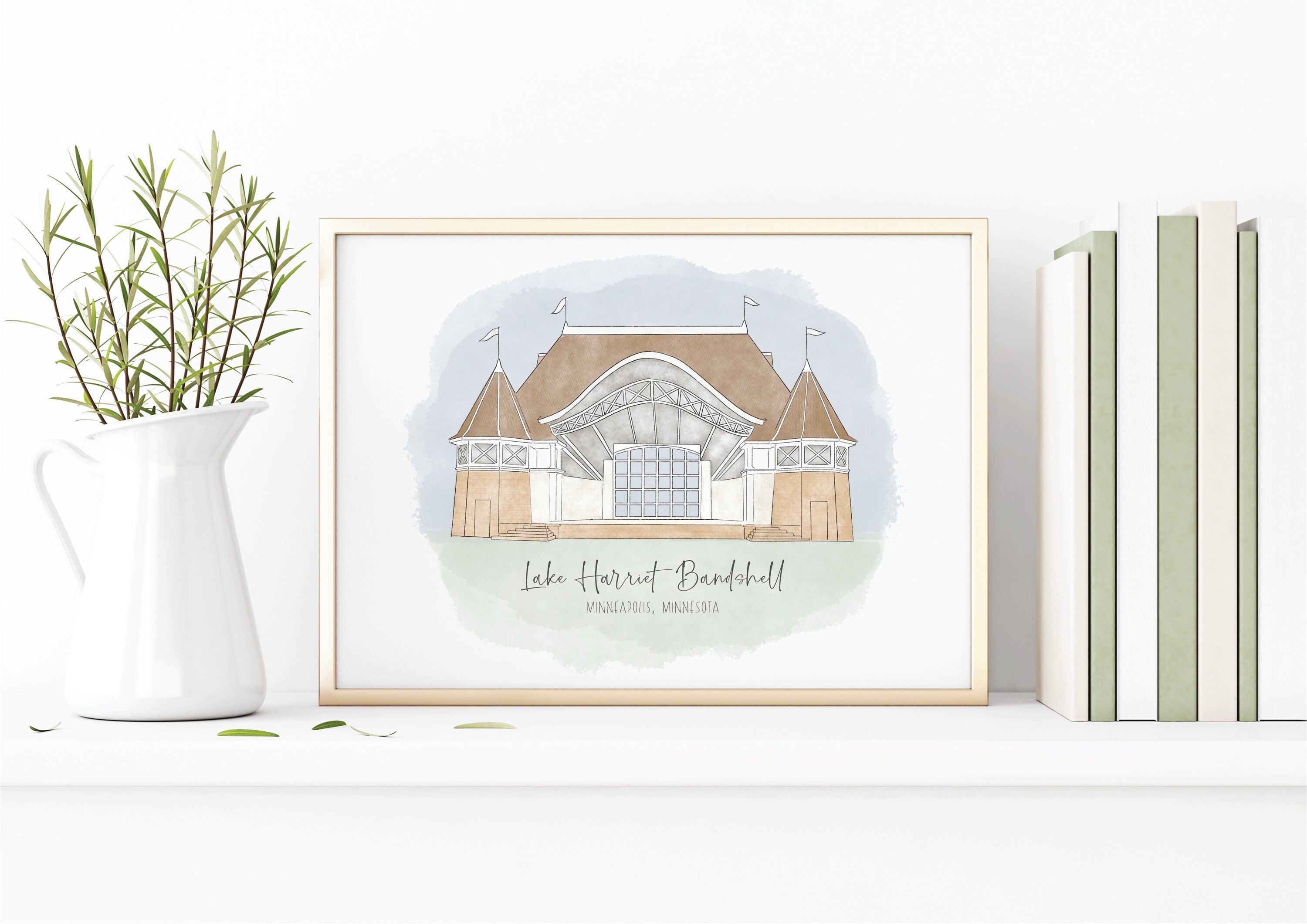 Lake Harriet Bandshell Digital Print instant Download Etsy