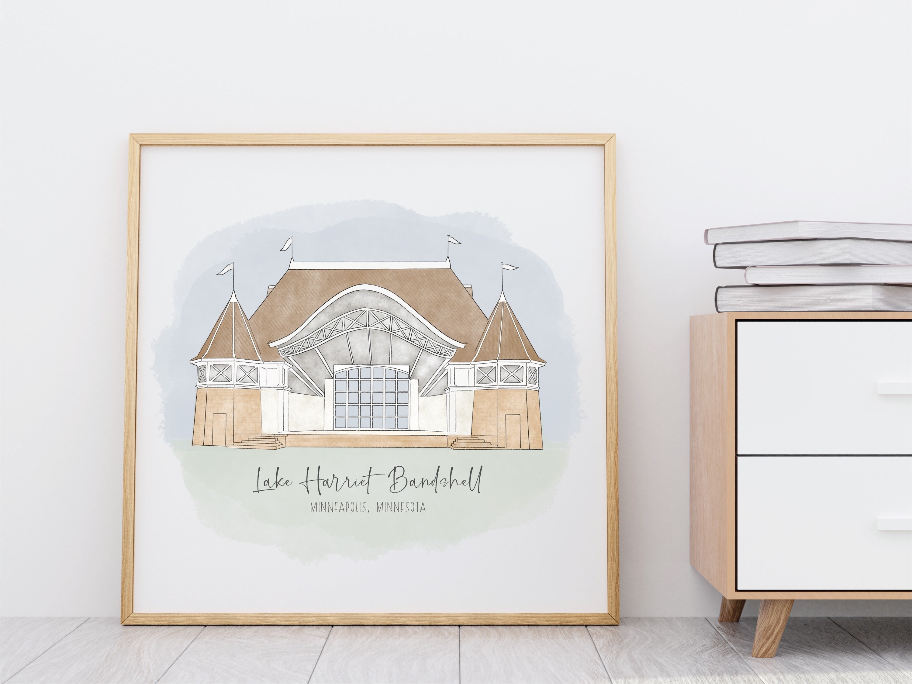 Lake Harriet Bandshell Digital Print instant Download Etsy