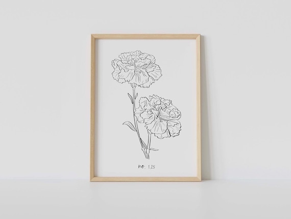 Custom Birth Flower Digital Print
