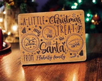 Personalisierte Weihnachtsplätzchen und Milchteller, kundenspezifische Plätzchen-Weihnachtstablett