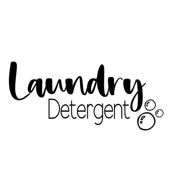 Laundry Soap/Detergent/Fabric Softener/Bleach/Dryer Ball Decal