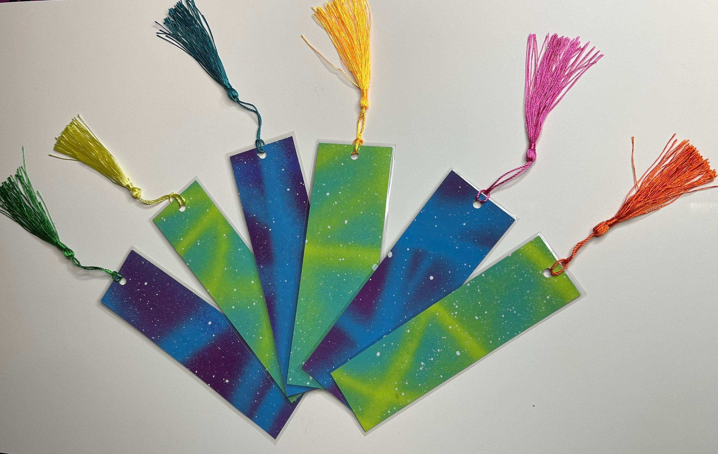 Handmade laminated bookmarks with tassels “as seen on tiktok” for book lover, reader gift, page marker, aesthetic gift.