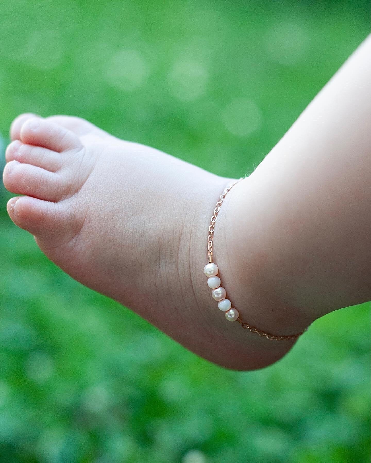 Newborn ankle bracelet discount
