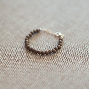 Brown Beaded Bracelet / Fall Jewelry / Boho Baby Bracelet / Kids Fall Jewelry / Baby Toddler and Children / Bluebirds and Blossoms