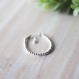 Silver Baby Bracelet | Sterling Silver | Beaded Bracelet | Children&#39;s Jewelry | Baby Gift