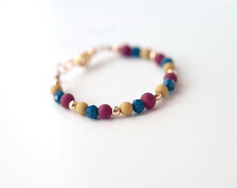 Fall Beaded Bracelet / Multicolored / Baby Toddler and Children / Handmade Jewelry