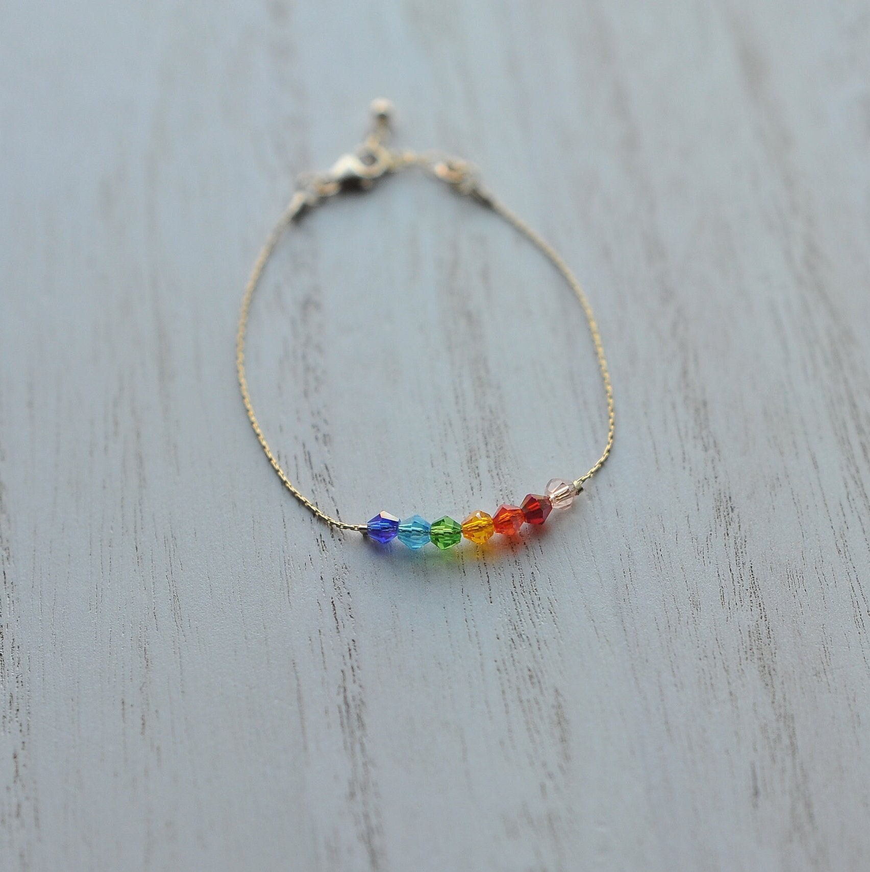 The Rainbow Sprinkle Bracelet Kid's S/M / Silver / White